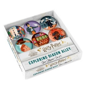 Harry Potter: Exploring Diagon Alley Glass Magnet Set (Set of 6) - (Hardcover) - 1 of 1