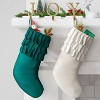 20" Velvet Stocking with Ruffles - Wondershop™ - 2 of 3