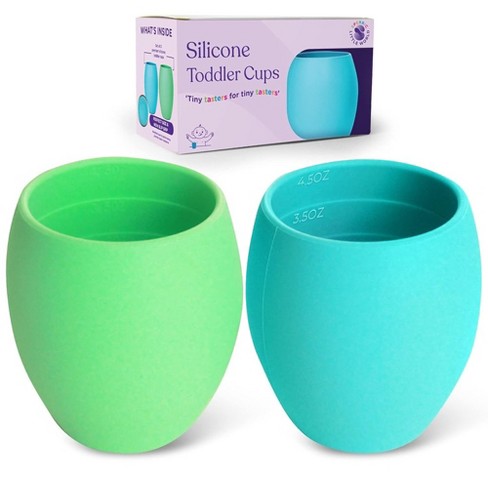 Sperric Silicone Mini Cups For Toddlers Baby Drinking Training Cup (2 ...