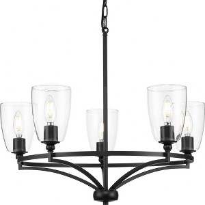 Progress Lighting Parkhurst 5-Light Chandelier, Matte Black, No Shade - 1 of 1