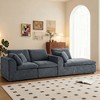 KWPZQEB 110.2" Modern L-Shape Sofa, Chenille Floor Modular Sofa with 2 Pillows, 4 Seater Couches Sofa with Deep Seat for Living Room - 4 of 4