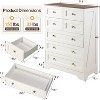 spanspace 7 Drawers Tall Dressers for Bedroom, 44" Wood Chest of Drawers with Metal Handle, Farmhouse Dresser for Living Room, Hallway, Gray. - 2 of 4