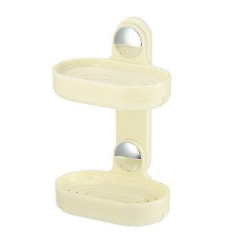 Unique Bargains Bathroom Double Layer Wall Mounted Soap Holder 1 Pc