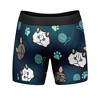 Mens Cat Dad Boxers Funny Cute Kitten Lovers Paw Graphic Novelty Underwear For Guys - Crazy Dog Boxer Briefs - 2 of 4