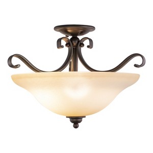 VAXCEL Monrovia 17-in W Dual Mount Semi Flush Ceiling Light or Pendant - 1 of 4