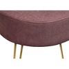 CAVINAS 14" Round Footrest Ottoman with Metal Hairpin Legs,Contemporary Accent Footstool with Plush Upholstery for Living Room,Home Decor - 4 of 4