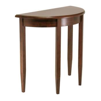 Concord Half Moon Accent Table - Antique Walnut - Winsome