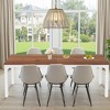 Lirago Brown 78" Rectangular Dining Table E1 Particle Board Metal Frame 27.5x78.7x29.5 6-8 Seater Kitchen Table - 3 of 4