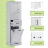 Dexmalle Modern Tall Storage Cabinet with Tilt-Out Compartment and Adjustable Shelves - 4 of 4