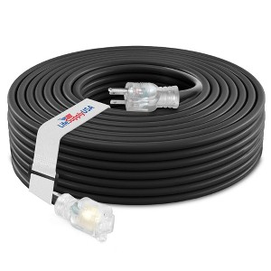 LifeSupplyUSA 16 Gauge Power Extension Cord Outdoor & Indoor Waterproof Cable SJTW 16/3 ETL Listed - 1 of 4