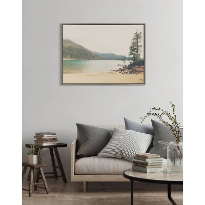 Sylvie Lake Tahoe Framed Landscape Canvas Art, 40.69x31.63