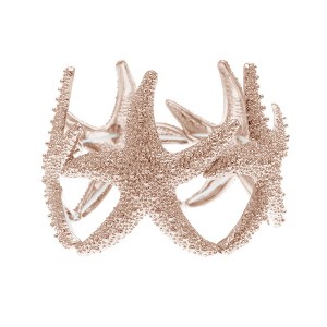 Anna-Kaci Women's Starfish Design Elastic Cuff Bracelet Summer Beach Inspired Jewelry - 1 of 4