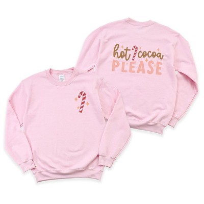 Simply Sage Market Women's Graphic Sweatshirt Hot Cocoa Please Front And Back