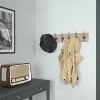 Flash Furniture Daly Wall Mounted Solid Pine Wood Storage Rack with 7 Hanging Hooks For Entryway, Kitchen, Bathroom - 3 of 4