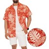 LA LEELA Mens Hawaiian Shirts Short Sleeve Button Down Shirt Men's Vacation Shirts Summer Beach Casual Aloha Shirts for Men Funny - 2 of 4