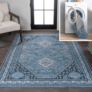 Dalyan Geometric Medallions Washable Area Rug - JONATHAN Y - 1 of 4