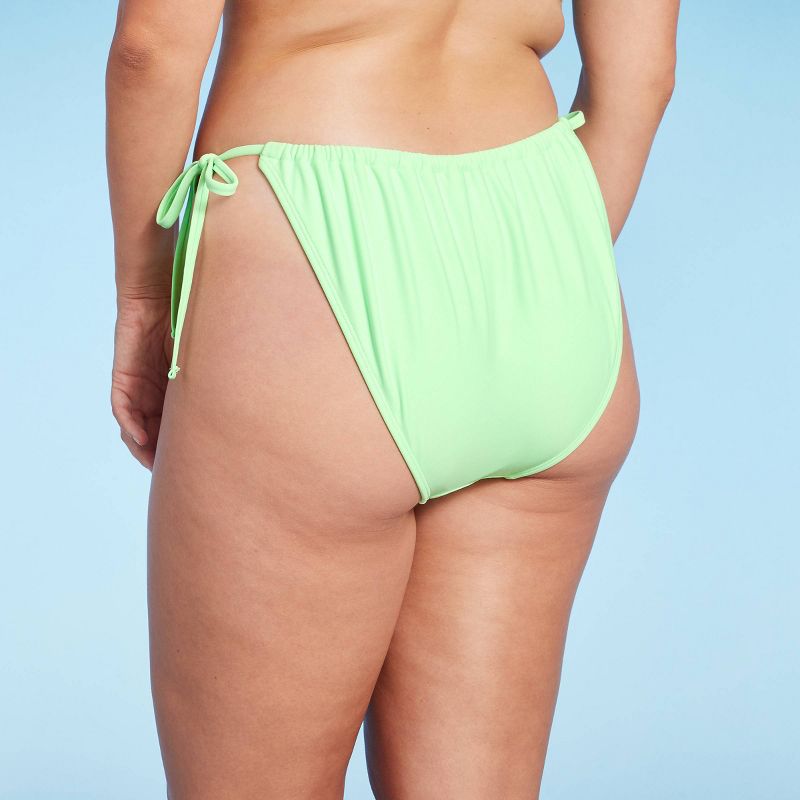Women's Adjustable Coverage Side-Tie Bikini Bottom - Wild Fable™ Light Green, 6 of 17