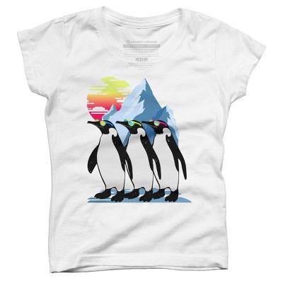 Girl's Design By Humans North Pole Summer By clingcling T-Shirt