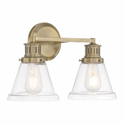 Norwell Lighting Alden 2 - Light Vanity in  Antique Brass