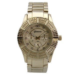 OLIVIA PRATT 3-DIAL BOYFRIEND CLASSY METAL WATCH - 1 of 4