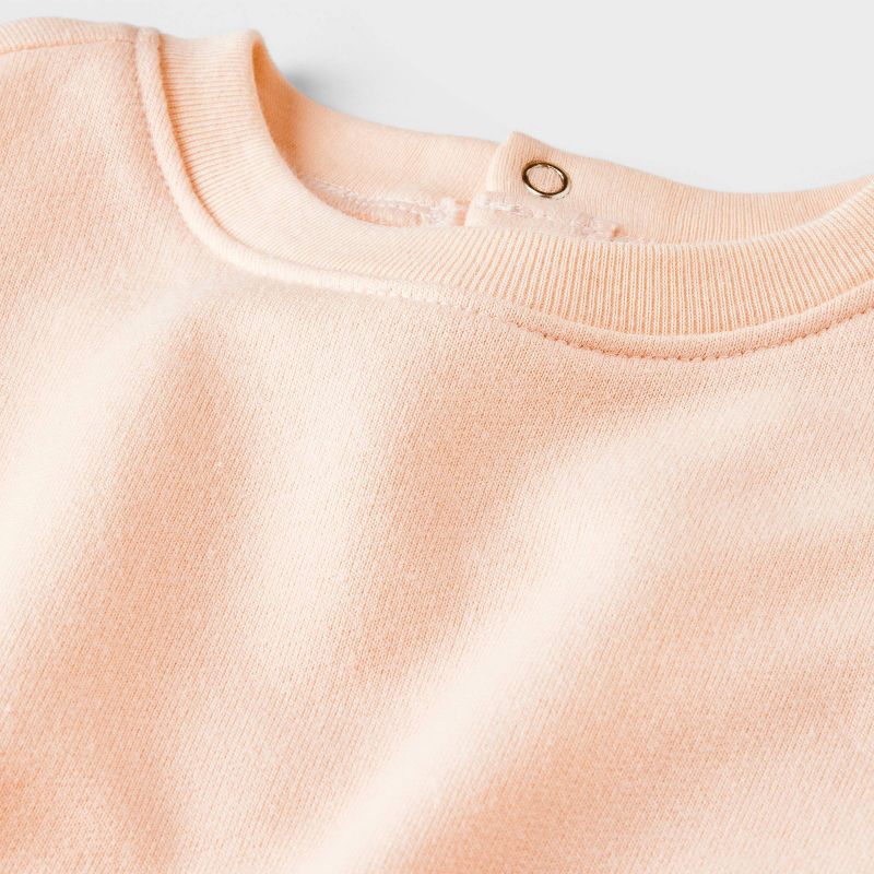 Baby Girls' Solid Sweatshirt - Cat & Jack™ Pink, 4 of 6