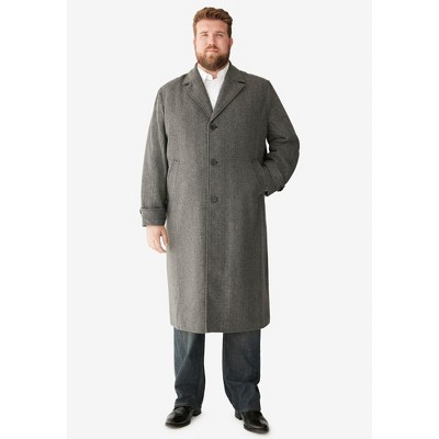 KingSize Wool-Blend Long Overcoat - 3XL, Black — фото 5