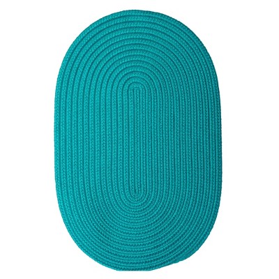 Colonial Mills Boca Raton - Turquoise 5 Ft x7 Ft Oval Rug Indoor/Outdoor 100% Polypropylene