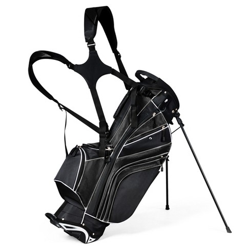 Costway Golf Stand Cart Bag Club W/6 Way Divider Carry Organizer ...