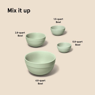 4pc Stoneware Mixing Bowl Set Sage Green - Figmint™