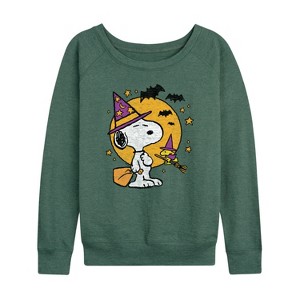 Women's - Peanuts - Snoopy Woodstock Witchcraft Lightweight French Terry Slouchy - 1 of 4