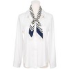 INSPIRE CHIC Women's Satin Striped Square Contrast Color Neckerchief Neck Scarves 1 Pc - 2 of 4