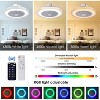 HUMHOLD Bladeless Ceiling Fan with Light Remote, Smart LED Ceiling Fans with Voice/App Control, Modern Low Profile Dimmable Light Ceiling Fan - 2 of 4