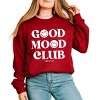 Simply Sage Market S.W.Smiley Good Mood Club Sweatshirt - XL - Cardinal - 2 of 4