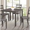 5-Piece Dining Set with Square Table and 4 Slat Back Chairs - 4 of 4