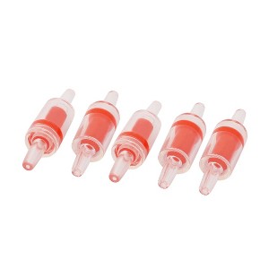 Unique Bargains Plastic Air Pump Check Valves for Aquarium Fish Tank Red Clear 5 Pieces - 1 of 3