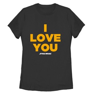Women's Star Wars Princess Leia I Love You T-Shirt - 1 of 3