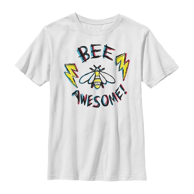 Boy's Lost Gods Bee Awesome Lightning T-Shirt, 1 of 5