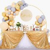 Wikineon Sparkly Drape Tablecloth Gold Tablecloths Sequin Fabric Table Cloth for Ceremony Party Halloween 50x80 Inch - 2 of 4