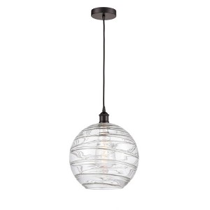 Athens Deco Swirl - 1 Light Mini Pendant In Industrial Style-14.75 Inches Tall and 12 Inches Wide - 1 of 1