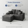 GYIIYUO 75" Modular Sectional Sofa, L-Shape Cloud Boneless Couch, Upholstered Couches for Living Room Bedroom, No Assembly Require - 3 of 4