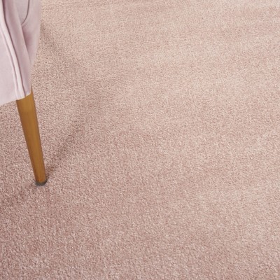 Orchid Pink Square Easy-Care Synthetic Area Rug 9' x 9'