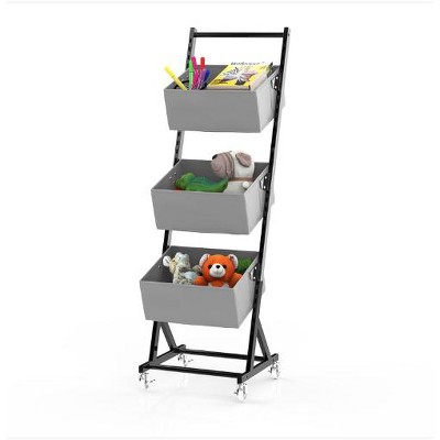 Wikineon 3-Pack Single Row Sorting Hamper in Grey: Space-Saving Laundry Organizers with Efficient Sorting Design, Ideal for Bedroom, Bathroom