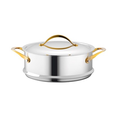 American Kitchen 2-quart Premium Stainless Steel Saucepan with Steamer  Insert and Cover