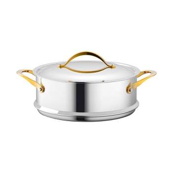 NutriChef Steamer Insert with Lid - Stainless Steel