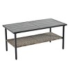 4-Piece PE Wicker Patio Furniture Set with Cushions and Metal Coffee Table, Outdoor Rattan Sofa Set for Garden, Poolside or Deck-Cuddlewood - 3 of 4