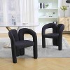 APRILSOUL Contemporary Designed Velvet Fabric Upholstered Accent,Dining Chair,Barrel Side Chairs Kitchen Armchair for Living Room set of 2 - 2 of 4