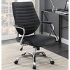 Simple Relax Leatherette and Metal Home Office Chair with Adjustable Height in Black - 2 of 4
