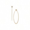 Stainless Steel Logo Hoop Earrings for Women Simple, Fashionable, Versatile for Daily Use - 2 of 4