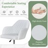 VECELO Drafting Chair with Adjustable Height PU Swivel Stool with Lumbar Support - 3 of 4
