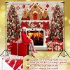 10x8ft Christmas Gingerbread House Backdrop for Photography Polyester Xmas Tree Stocking Candy - 3 of 4